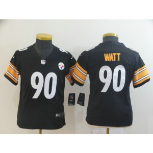 Nike Steelers 90 T.J. Watt Black Vapor Untouchable Limited Youth Jerseys