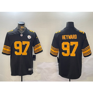 Nike Steelers 97 Cameron Heyward Black Color Rush Limited Men Jersey