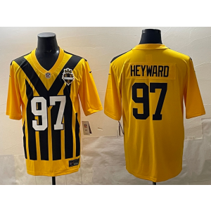 Nike Steelers 97 Cameron Heyward Yellow Throwback Men Jersey