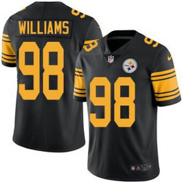 Nike Steelers 98 Vince Williams Black Color Rush Limited Men Jersey