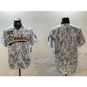 Nike Steelers Blank Camo Vapor Baseball Limited Men Jersey