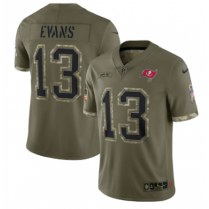 Nike Tampa Bay Buccaneers 13 Mike Evans Olive 2022 Salute To Service Limited Men Jersey