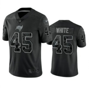 Nike Tampa Bay Buccaneers 45 Devin White Black Reflective Vapor Limited Men Jersey