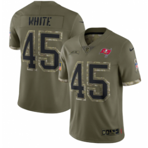 Nike Tampa Bay Buccaneers 45 Devin White Olive 2022 Salute To Service Limited Men Jersey