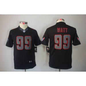 Nike Texans #99 J.J. Watt Black Impact Youth Embroidered NFL Limited Jersey