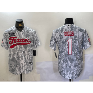 Nike Texans 1 Diggs Camo Vapor Baseball Limited Men Jersey