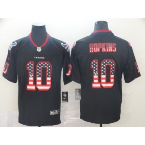 Nike Texans 10 DeAndre Hopkin Black USA Flag Limited Men Jersey