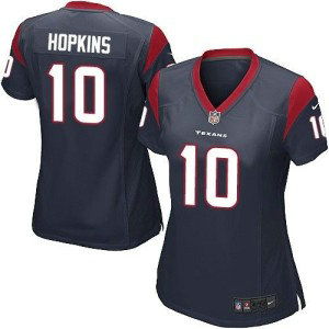 Nike Texans 10 DeAndre Hopkins Navy Blue Team Color Women's Stitched NFL  Jersey