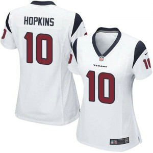 Nike Texans 10 DeAndre Hopkins White Color Women's Stitched NFL Jersey