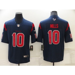 Nike Texans 10 Mills Blue Color Rush Limited Men Jersey