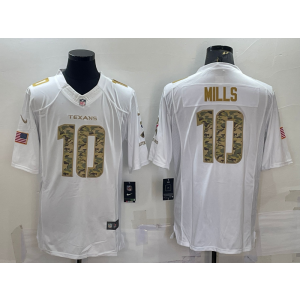 Nike Texans 10 Mills White Camo Salute To Service Limited Men Jersey