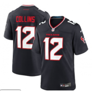 Nike Texans 12 Nico Collins Black 2024 New Vapor Limited Men Jersey