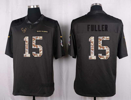 Nike Texans 15 Will Fuller Anthracite Salute To Service Limited Jersey