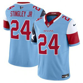 Nike Texans 24 Derek Stingley Jr. Blue 2024 F.U.S.E. V5 Vapor Limited Men Jersey