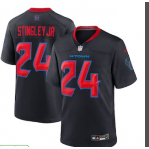 Nike Texans 24 Stingley JR Navy 2024 New Vapor Limited Men Jersey