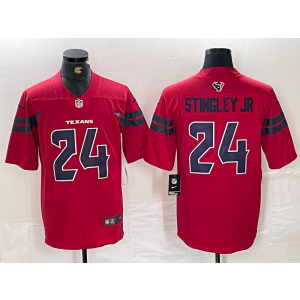 Nike Texans 24 Stingley JR Red Vapor Limited Men Jersey