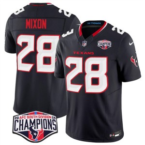Nike Texans 28 Joe Mixon Navy 2024 AFC South Division Champions F.U.S.E. Vapor Limited Men Jersey