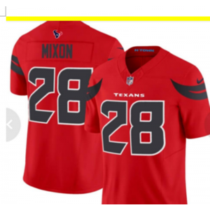 Nike Texans 28 Mixon Red 2024 New Vapor Limited Men Jersey