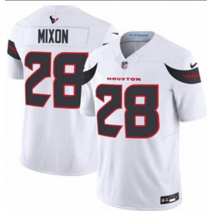 Nike Texans 28 Mixon White 2024 F.U.S.E. Vapor Limited Men Jersey