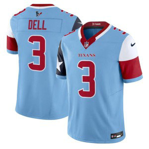 Nike Texans 3 Tank Dell Blue 2024 F.U.S.E. V5 Vapor Limited Men Jersey