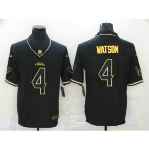 Nike Texans 4 Deshaun Watson 2020 Black Gold Limited Men Jersey