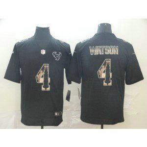 Nike Texans 4 Deshaun Watson Black Statue of Liberty Limited Men Jersey