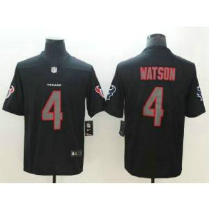 Nike Texans 4 Deshaun Watson Black Vapor Impact Limited Men Jersey