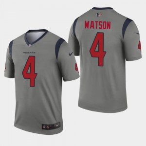 Nike Texans 4 Deshaun Watson Grey Inverted Legend Men Jersey
