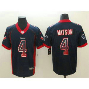 Nike Texans 4 Deshaun Watson Navy Drift Fashion Vapor Limited Men Jersey