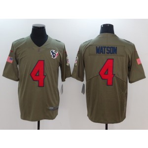 Nike Texans 4 Deshaun Watson Olive 2017 Salute To Service Limited Men Jersey