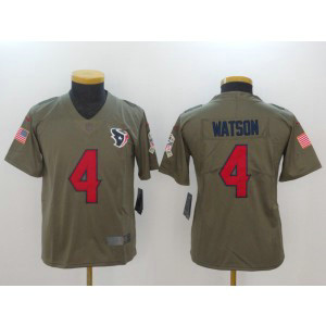 Nike Texans 4 Deshaun Watson Olive 2017 Salute To Service Limited Youth Jersey