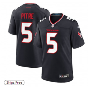 Nike Texans 5 Pitre Black 2024 New Vapor Limited Men Jersey
