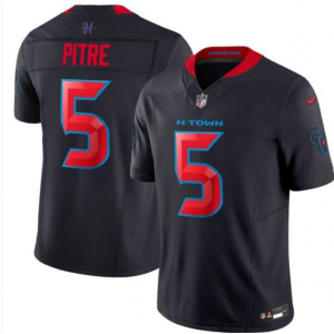 Nike Texans 5 Pitre Black F.U.S.E. Vapor Limited Men Jersey