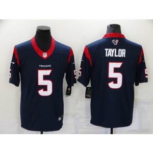 Nike Texans 5 Taylor Blue Vapor Untouchable Limited Men Jersey