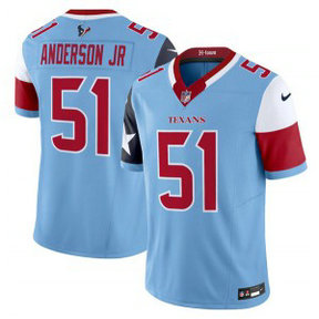 Nike Texans 51 Will Anderson Jr. Blue 2024 F.U.S.E. V5 Vapor Limited Men Jersey