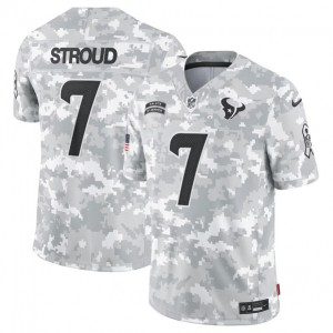 Nike Texans 7 C.J. Stroud Arctic Camo 2024 F.U.S.E. Salute to Service Limited Men Jersey