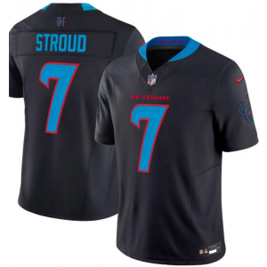 Nike Texans 7 C.J. Stroud Black 2024 F.U.S.E. Vapor Limited Men Jersey
