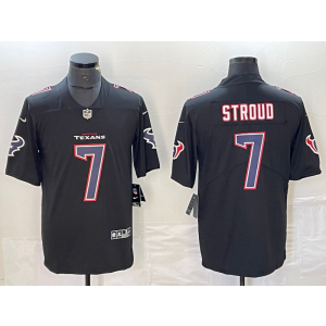 Nike Texans 7 C.J. Stroud Black Vapor Untouchable Limited Men Jersey