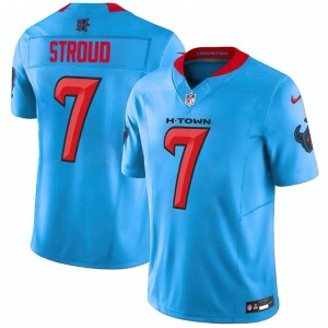 Nike Texans 7 C.J. Stroud Blue 2024 F.U.S.E. Vapor Limited Men Jersey