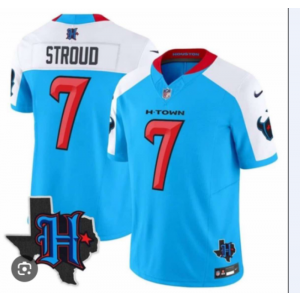 Nike Texans 7 C.J. Stroud New Blue F.U.S.E. Vapor Limited Men Jersey