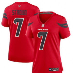Nike Texans 7 C.J. Stroud Red 2024 Vapor Limited Women Jersey