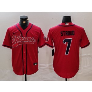 Nike Texans 7 C.J. Stroud Red Vapor Baseball Limited Men Jersey