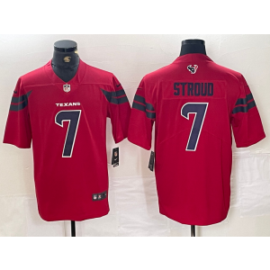 Nike Texans 7 C.J. Stroud Red Vapor Limited Men Jersey