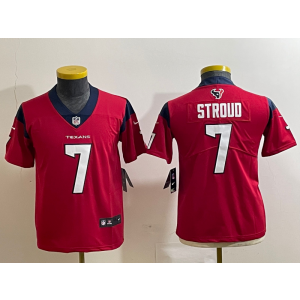 Nike Texans 7 C.J. Stroud Red Vapor Limited Youth Jersey