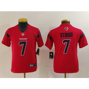 Nike Texans 7 C.J. Stroud Red Vapor Limited Youth Jersey