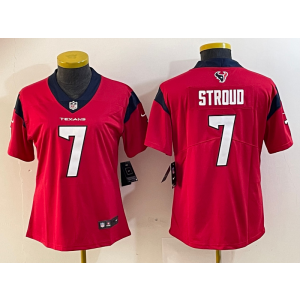 Nike Texans 7 C.J. Stroud Red Vapor Untouchable Limited women Jersey