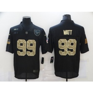 Nike Texans 99 J.J. Watt 2020 Black Camo Salute To Service Limited Men Jersey