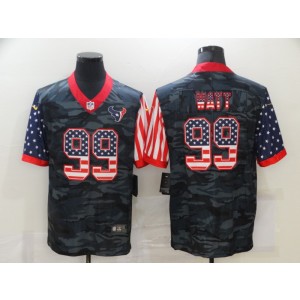Nike Texans 99 J.J. Watt 2020 Camo USA Flag Limited Men Jersey