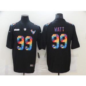 Nike Texans 99 J.J. Watt Rainbow Black Limited Men Jersey