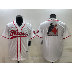 Nike Texans Blank White Vapor Baseball Logo Limited Men Jersey